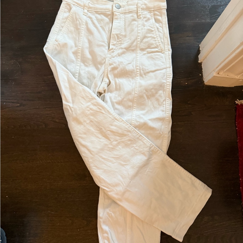 Everlane White High-Waisted Jeans